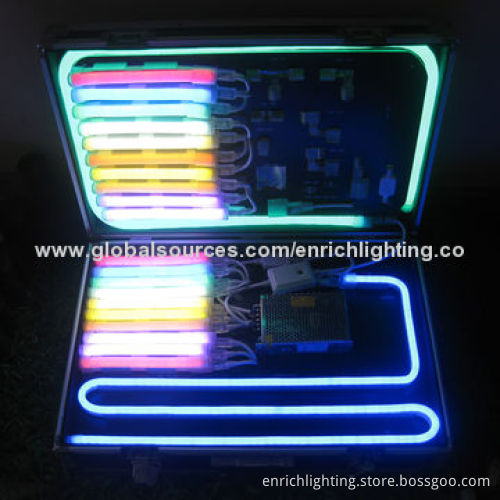 LED Neon Flex with 16 x 28mm Dimensions, 5W/M Power, 80 LEDs/m, IP65 IP Rate, W/WW/R/B/G/A/O ColorNew